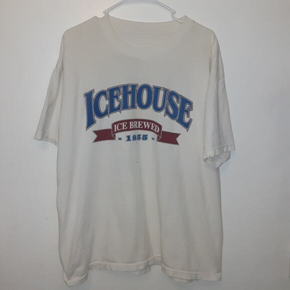 Vtg 90s Ice House Mens XL Gator Stompin Graphics White T Shirt Short Sleeve READ - Picture 1 of 10